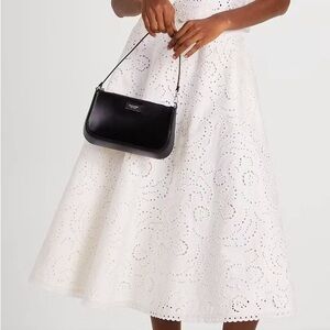Kate Spade Floral Embroidered Cutwork Midi Skirt